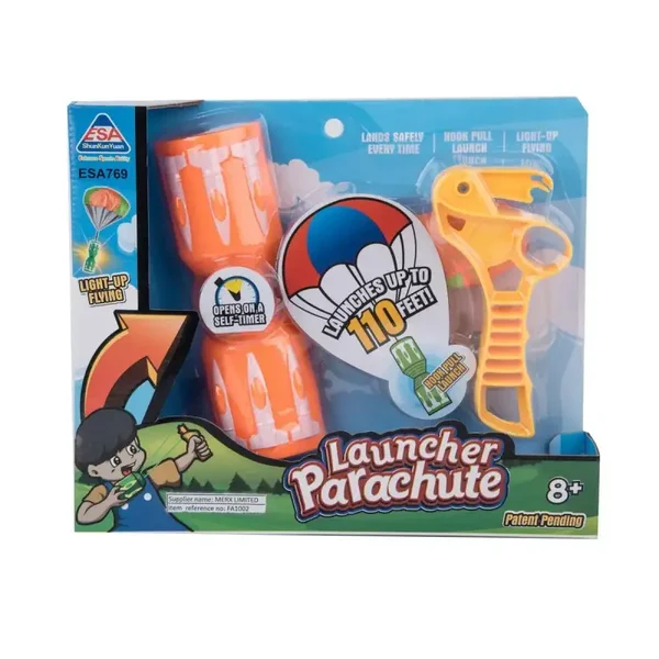 Lance-fusées à parachute volant - Jouets de fusée à parachute incroyables avec lumière