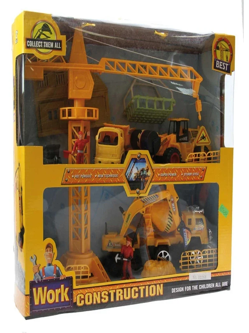 Coffret travaux publics avec grue
