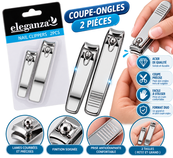 ✂️ Eleganza – Coupe-Ongles 2 Pièces