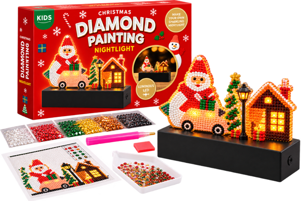 🎄 Kit Diamond Painting Lumineux de Noël – Nightlight
