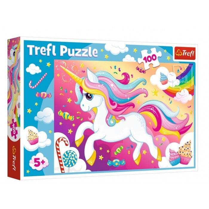 Puzzle Licorne avec des bonbons 100 pièces