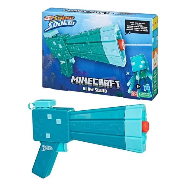 Pistolet à eau Glow Squid - Nerf Super Soaker Minecraft