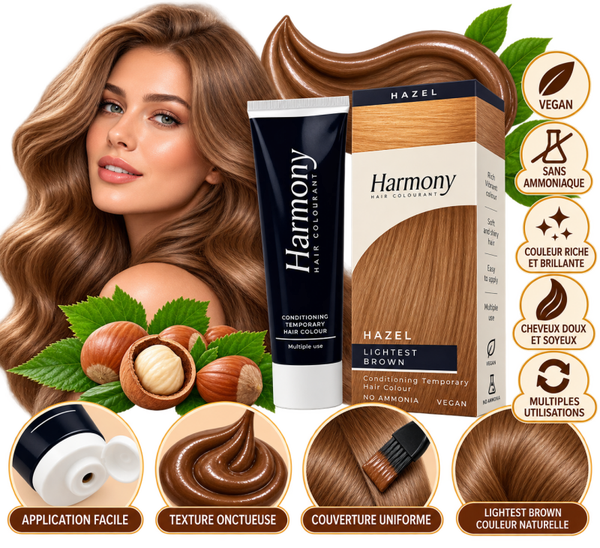 🌰 Harmony Hazel Lightest Brown – Coloration Capillaire Temporaire