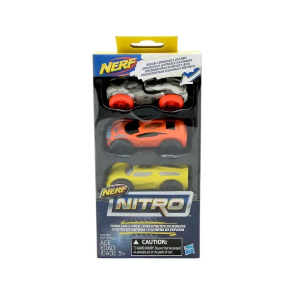 Nerf Nitro Foam Car 3-Pack 9x18cm