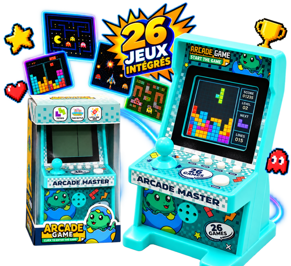 🕹️ Arcade Master – Mini Console d’Arcade 26 Jeux