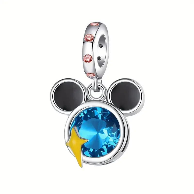 Pendentif Mickey Pierre bleu