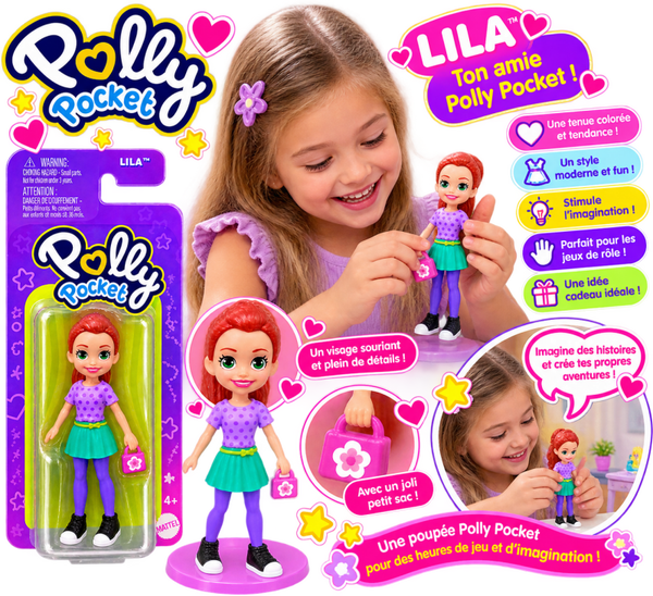 🩷 Poupée Polly Pocket Lila – Mattel