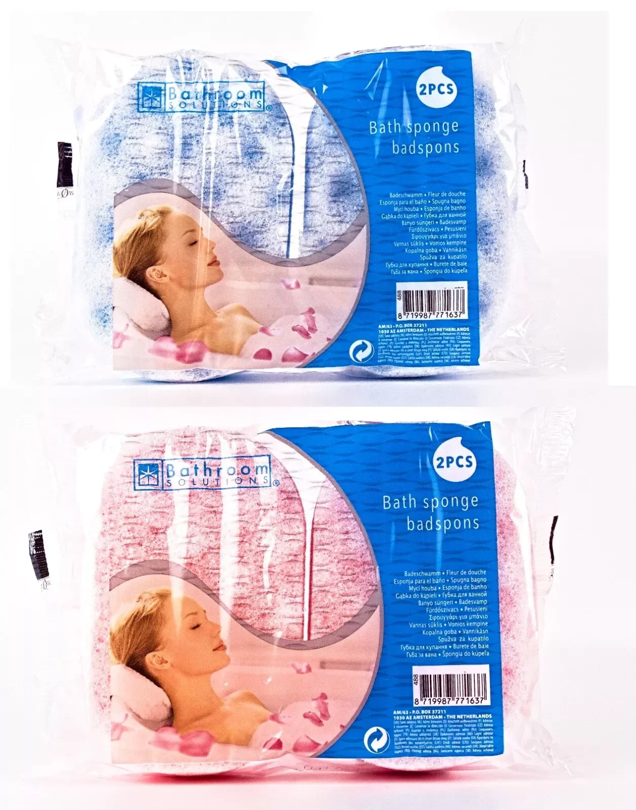 Éponge de bain de massage 2 pièces