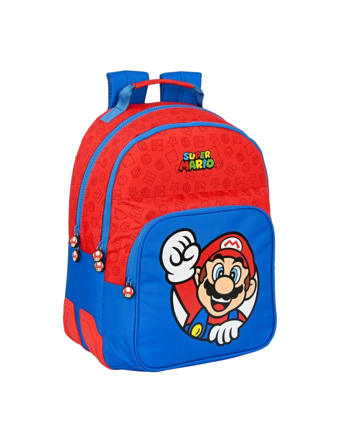 Sac à dos Super Mario 42 cm – Cartable scolaire enfant Rouge & Bleu