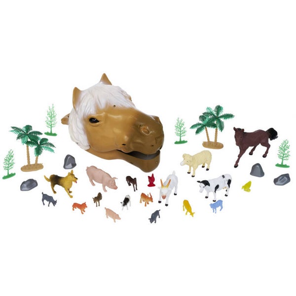 Tête de cheval + 20 figurines