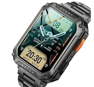 Montre Connectée Militaire pour Homme, Moniteur Sain, Bluetooth, Appel, pour Android, IOS, Étanche