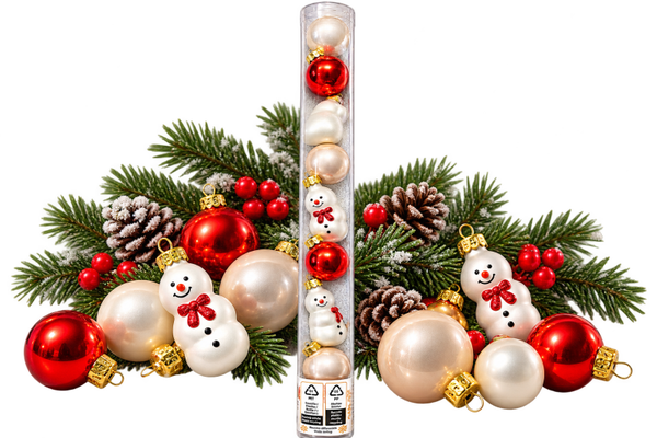 description détaillé 🎄 Tube de Boules de Noël – Décoration Festive