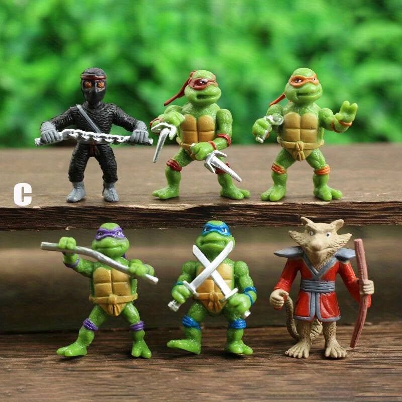 Lot de 6 Figurines tortue ninja