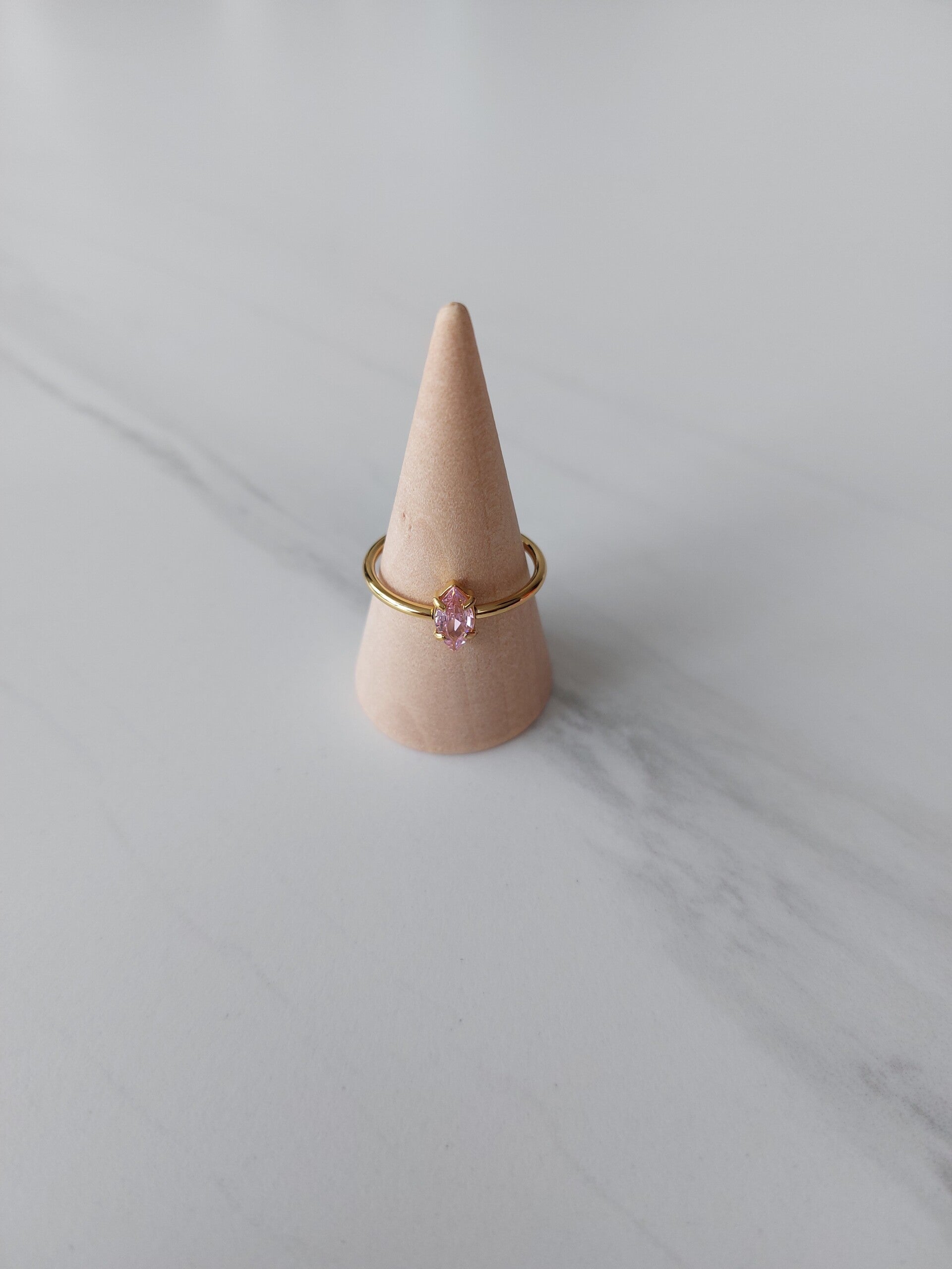 Pink stone ring