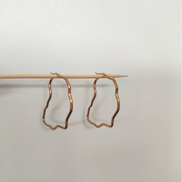 Earrings gold XL