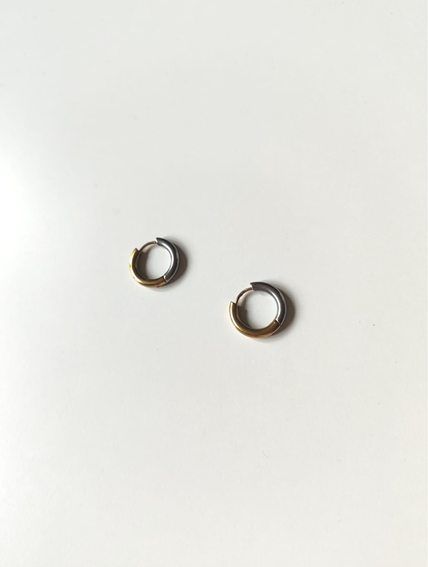 Two toned basic hoops