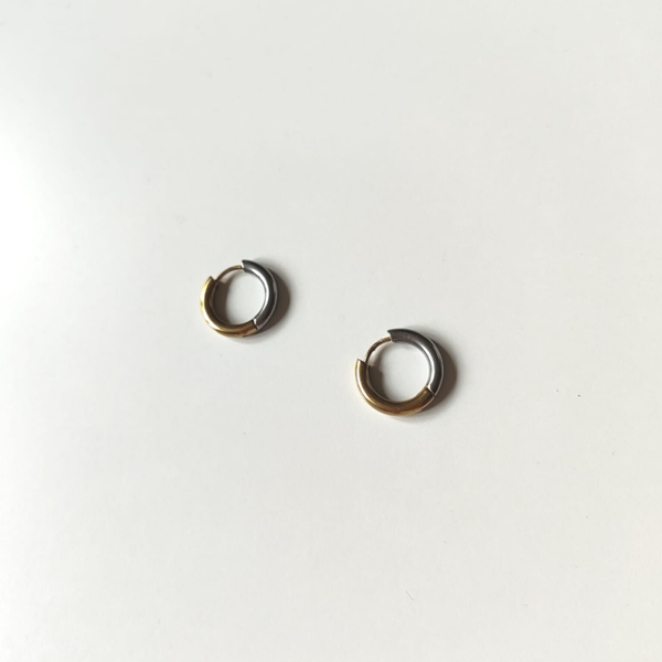 Two toned basic hoops
