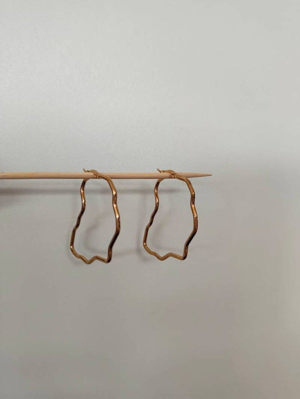 Earrings gold XL
