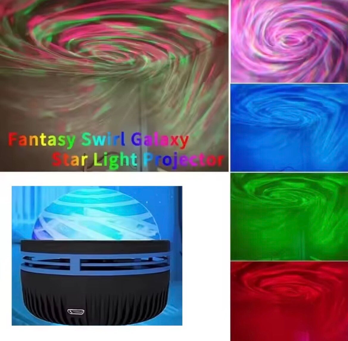 LED Galaxy Projector Light Colorful Galaxy Sky Projector Bedroom Night Light Kids Room Decoration Party Decoration
