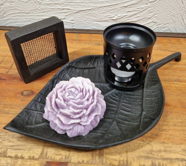 Schaal blad zwart Gift-set