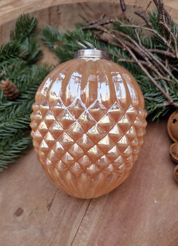 Kerstbal Orange Lustre 7835