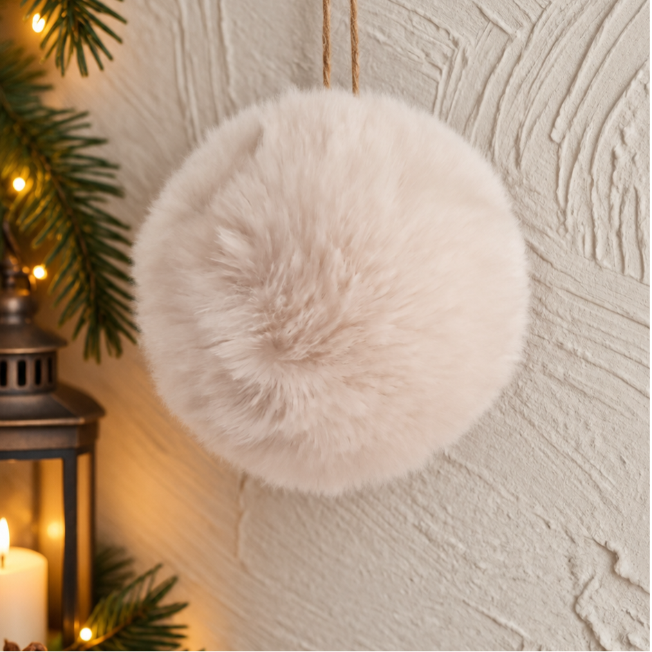 Pluche Bal Hanger Wit Diverse maten