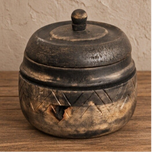 Houten Potje met Deksel M
