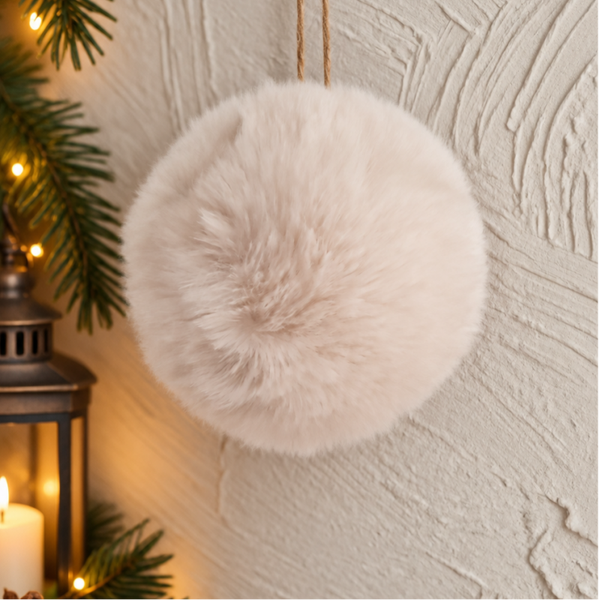 Pluche Bal Hanger Wit Diverse maten