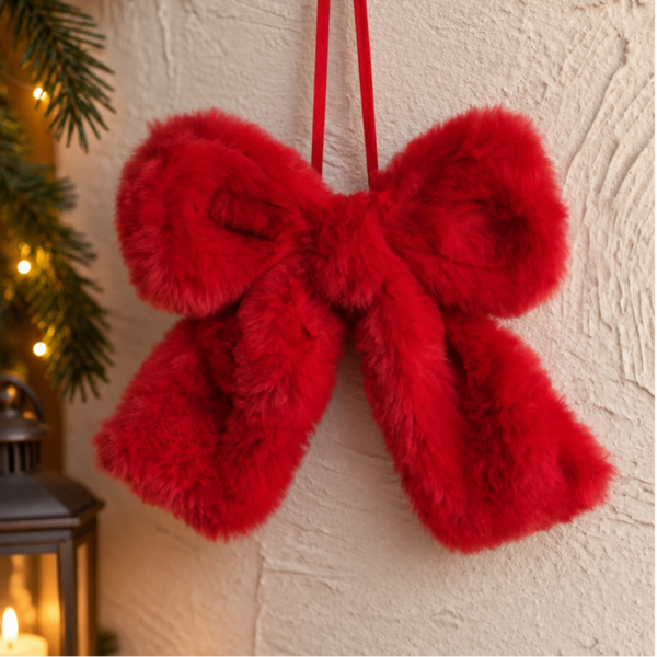 Decoratie Hanger Pluche Strik   Rood