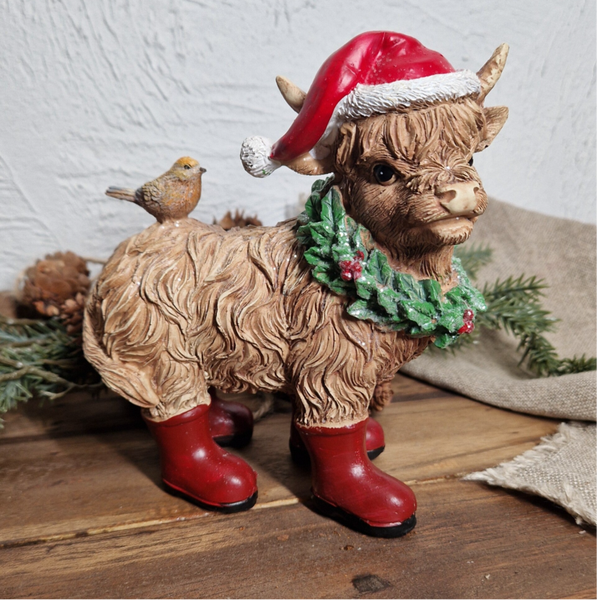 Hooglander met krans