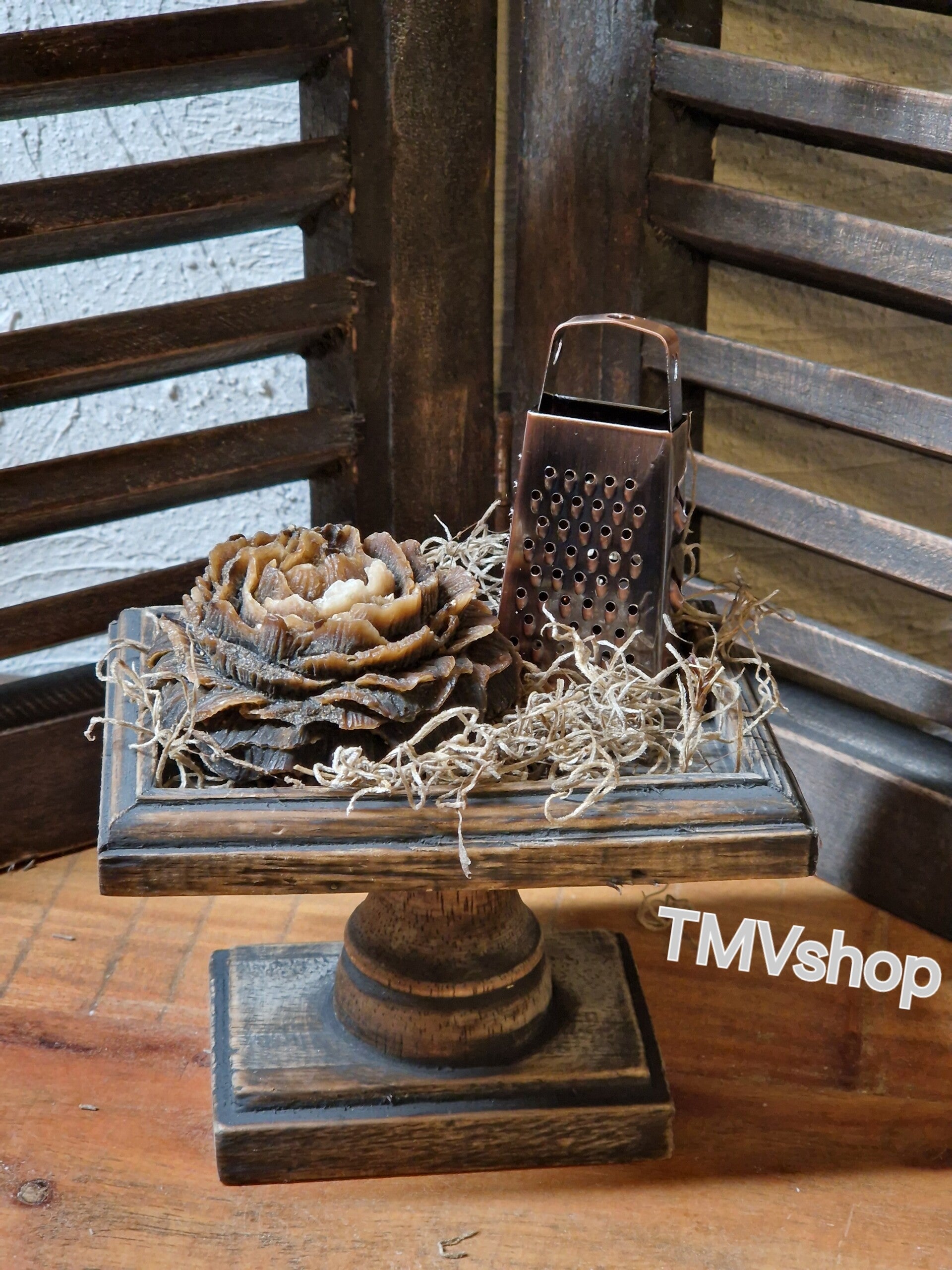 Plateau met luxe amber - roos en rasp