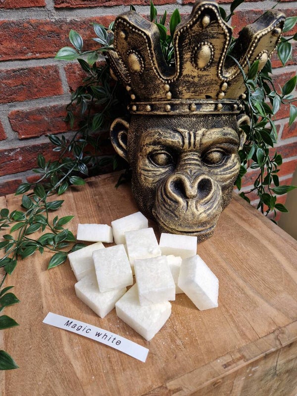 Amberblokje Magic White