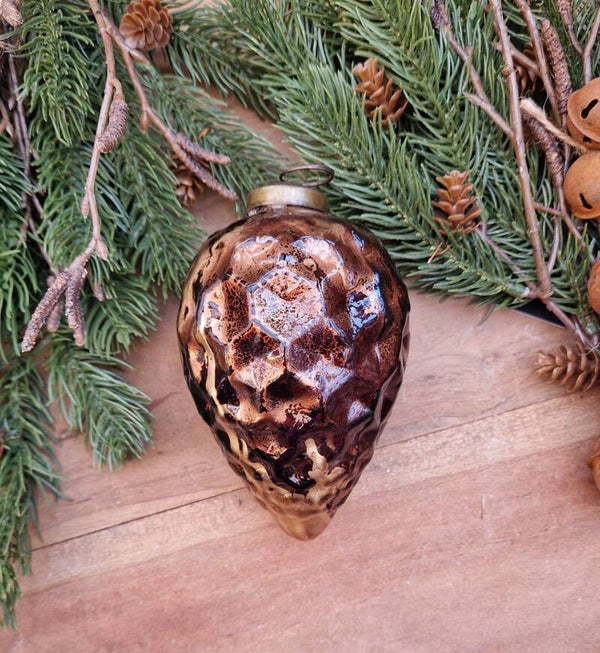 6446 Kerstbal Brown Marble.