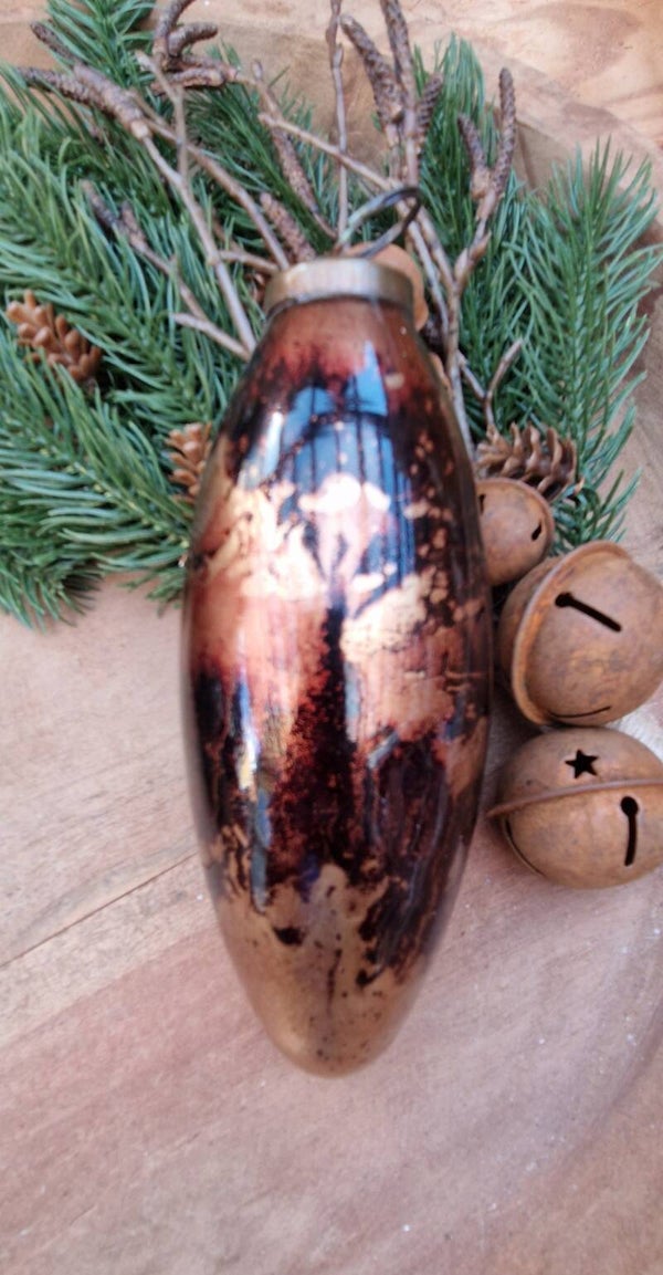 6447 Kerstbal Brown Marble.