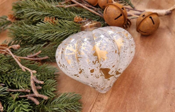 6477 Kerstbal White  Gold
