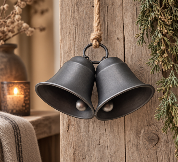 Countryfield Decoratie Kerstklokjes Grijs