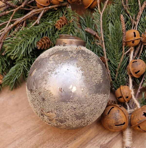 6501 kerstbal Gold Sprinkle