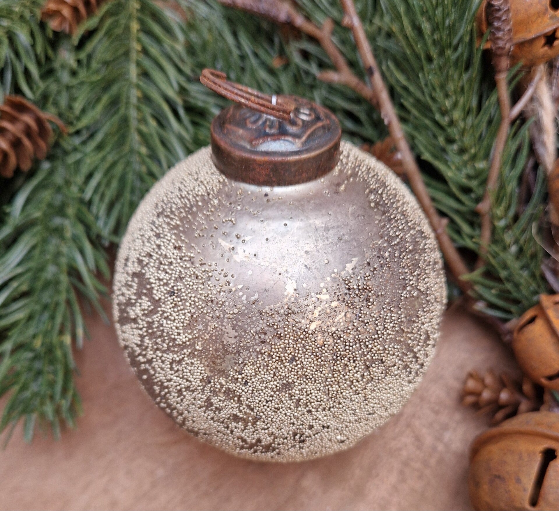 6505 kerstbal Gold Sprinkle