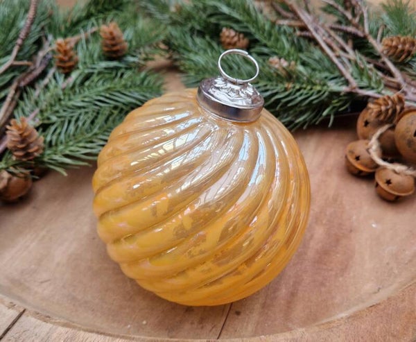 Kerstbal Orange Lustre 7807