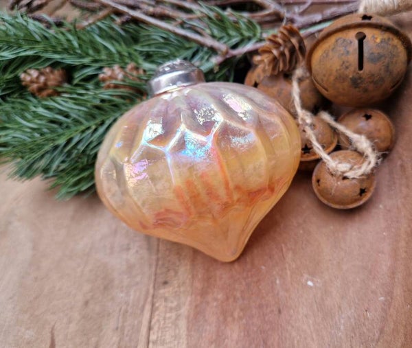 Kerstbal Orange Lustre 7828
