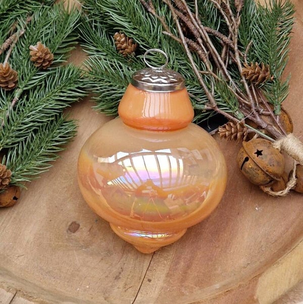 Kerstbal Orange Lustre 7842