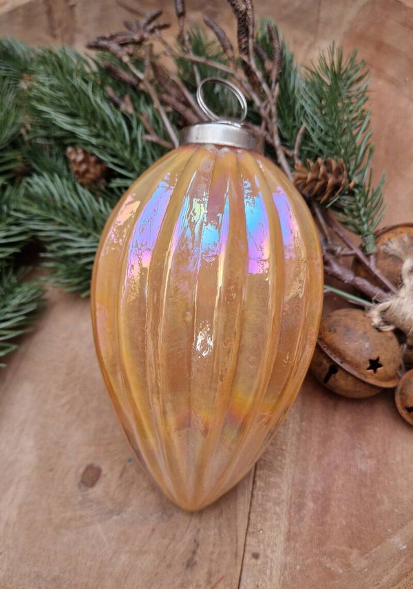 Kerstbal Orange Lustre 7856