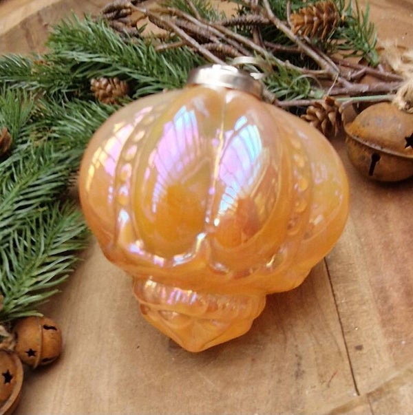 Kerstbal Orange Lustre 7863