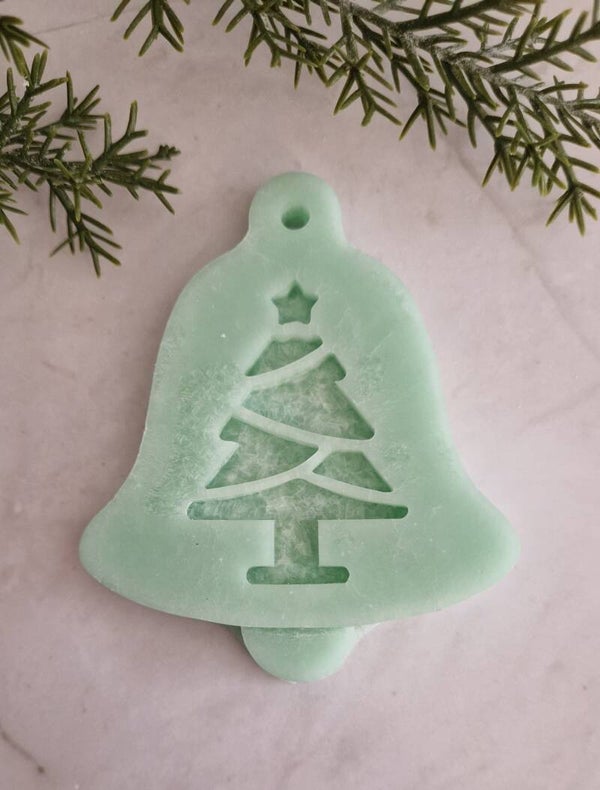 Pre - Order Kersthanger kerstklok Dennenboom   5 stuks