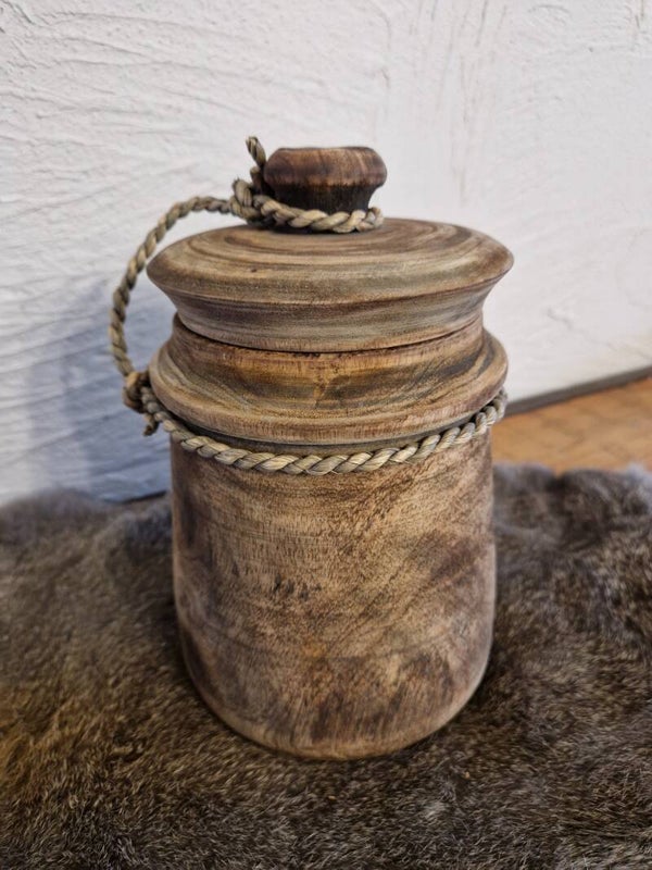 Houten pot met deksel  Kl