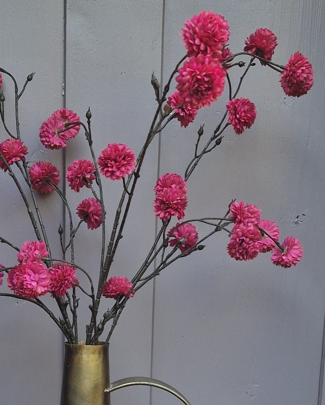 Kunsttak Dahlia pompon Bordeaux  110 cm