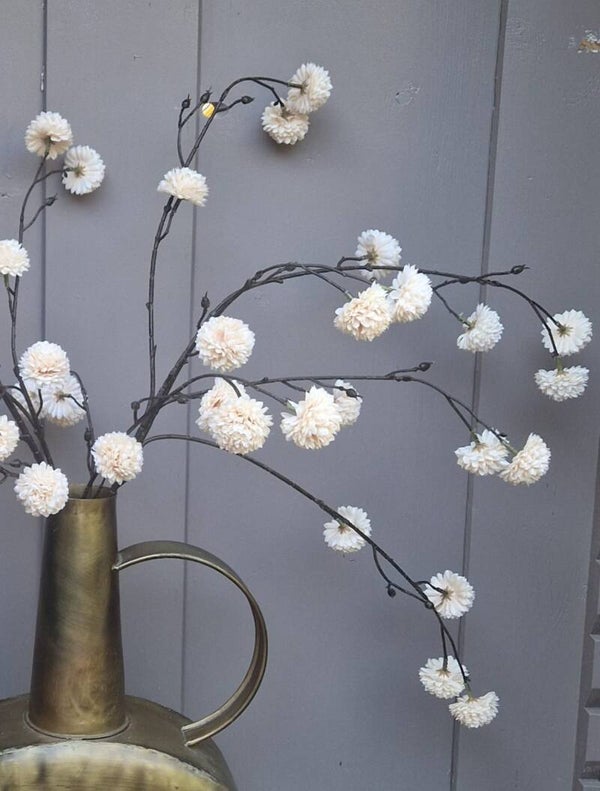 Kunsttak Dahlia Pompon Créme  110 cm
