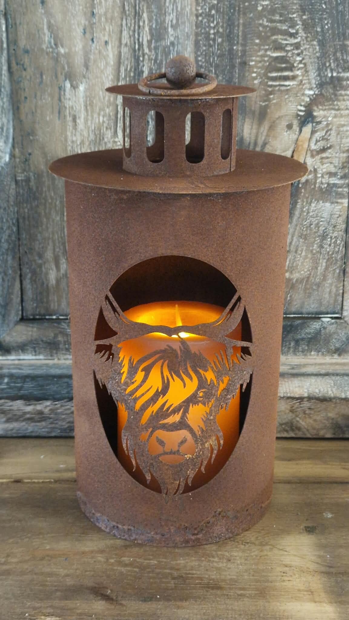 Metalen Windlicht Hooglander Roest diverse maten
