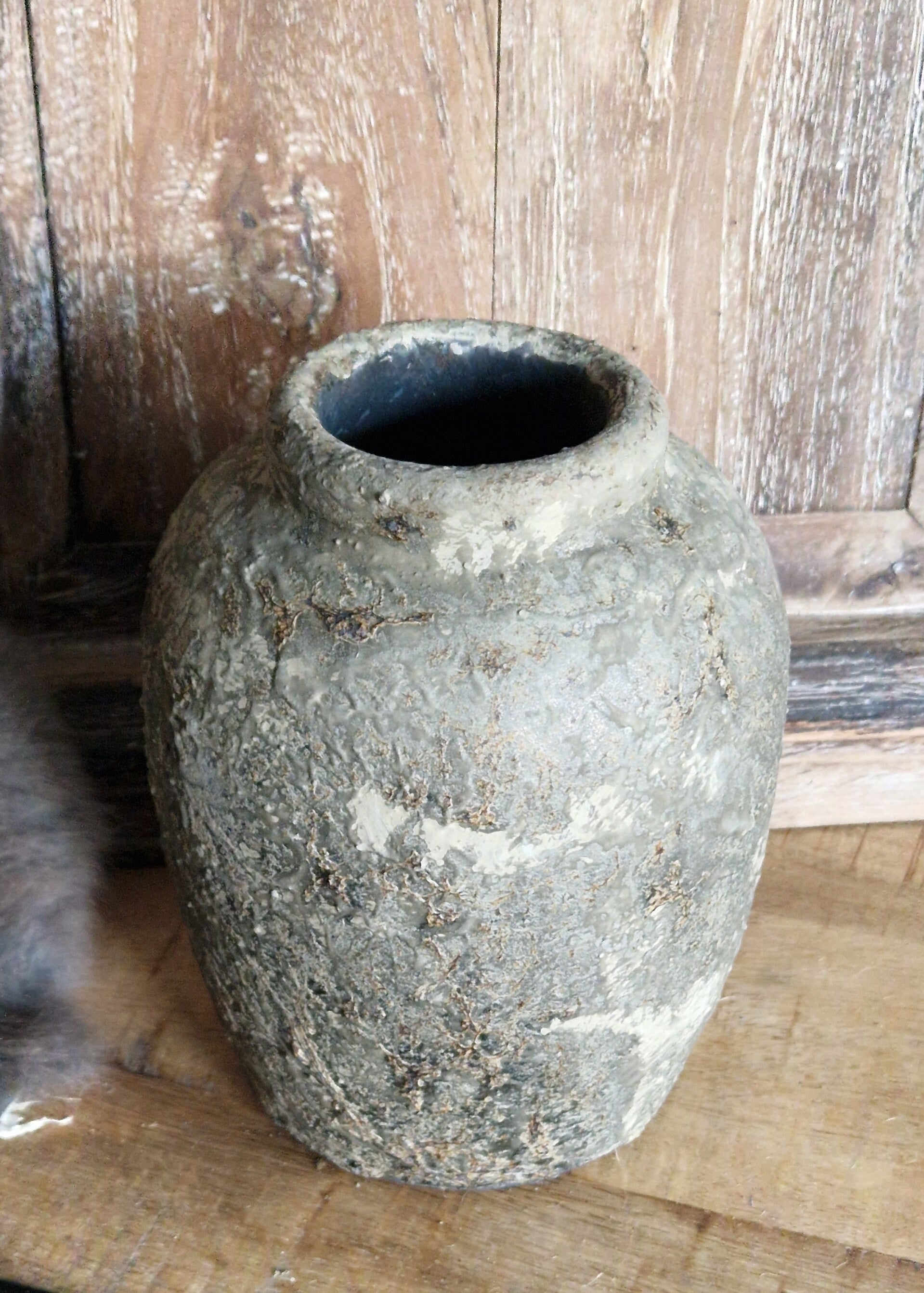 Aardewerk pot S Bruin / Grijs