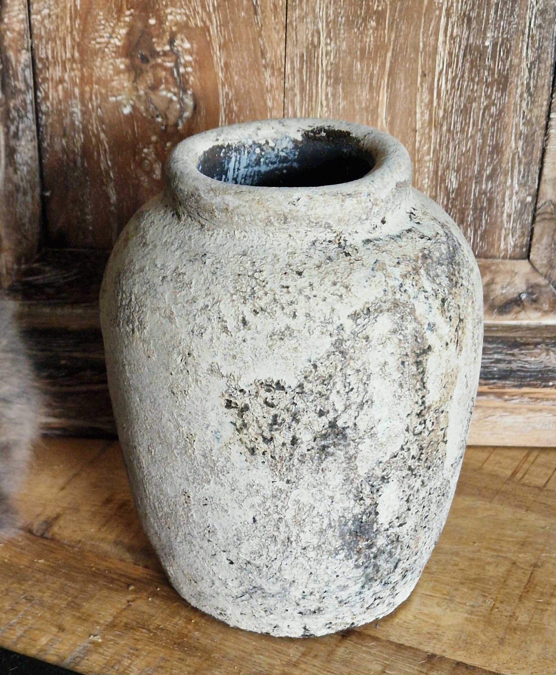 Aardewerk pot S   Grijs